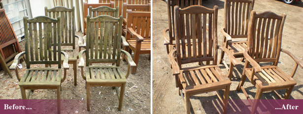 Garden furniture stripping